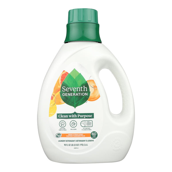 Seventh Generation - Liquid Laundry Fresh Citrus - Case of 4-90 Fluid Ounce
