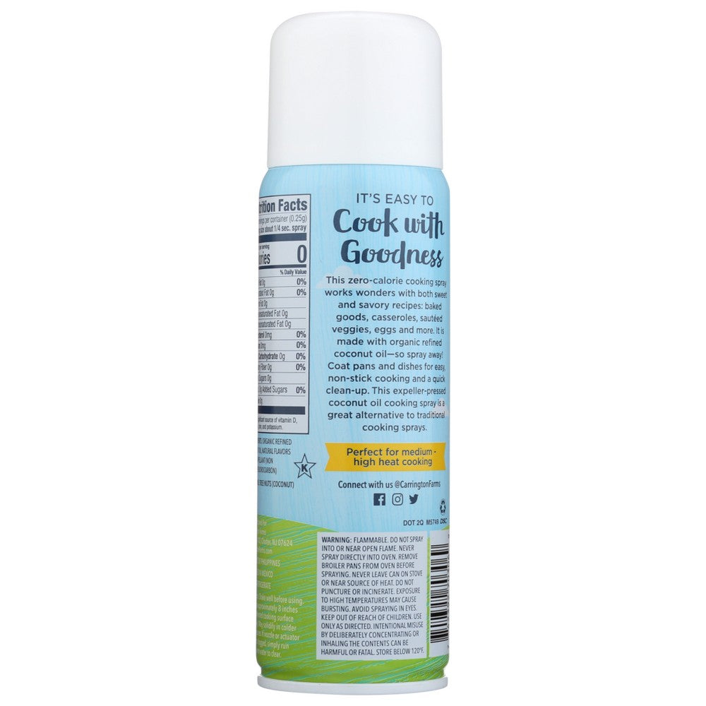 Carrington Farms Oil Coconut Cooking Spry - 5 Fluid Ounce, Case of 6