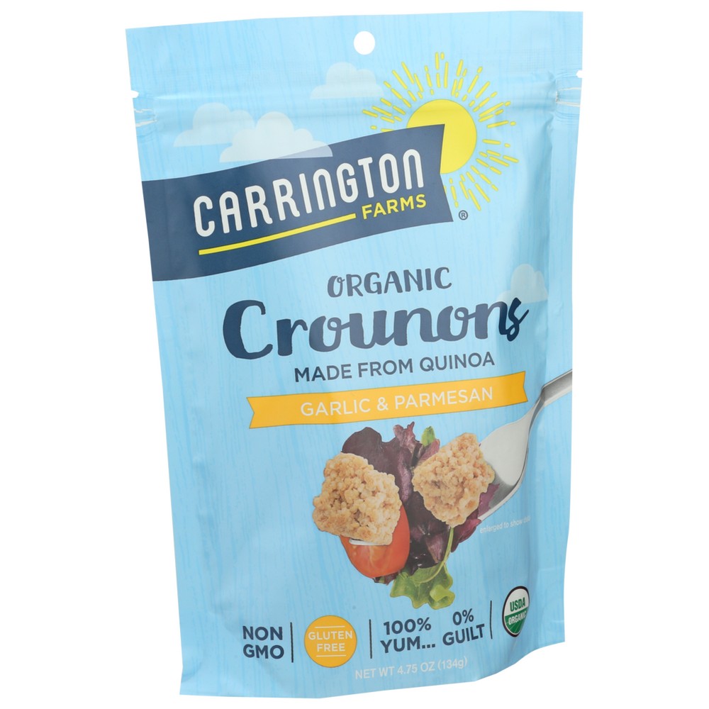 Carrington Farms Crounons Garlic Parmesan - 5 Ounce, Case of 6