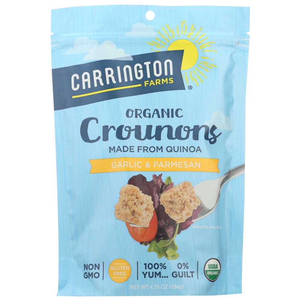 Carrington Farms Crounons Garlic Parmesan - 5 Ounce, Case of 6