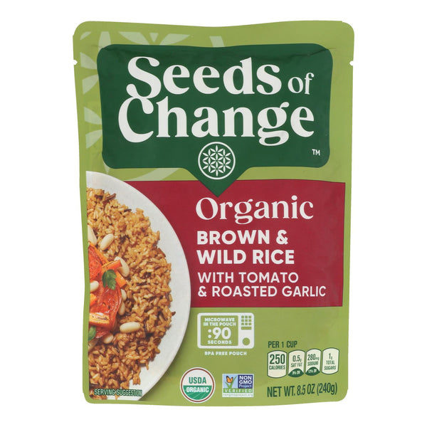 Seeds Of Change - Rice Brn Wild Tom Gar - Case of 12-8.5 Ounce