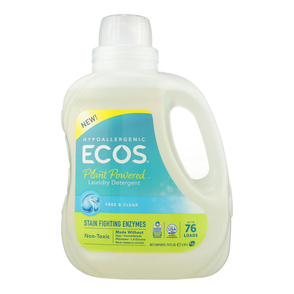 Ecos - Laundry Det Free&clear - Case of 4-70 Fluid Ounce