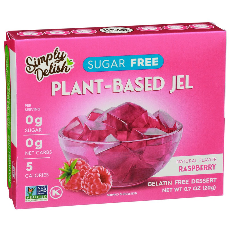 Simply Delish 90095-8, Simply Delish Raspberry Jel Dessert, 0.7 Oz.,  Case of 6