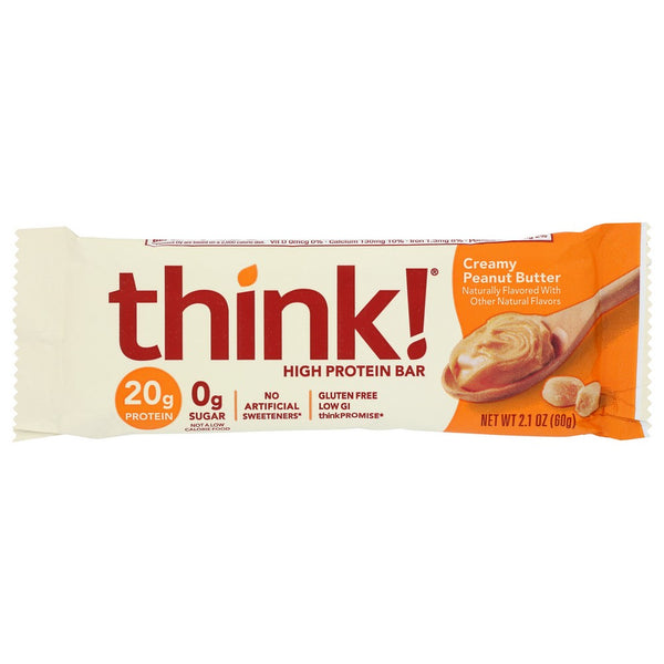 Think!® 1074661, Creamy Peanut Butter Think! High Protein Creamy Peanut Butter 2.1 Ounce,  Case of 10