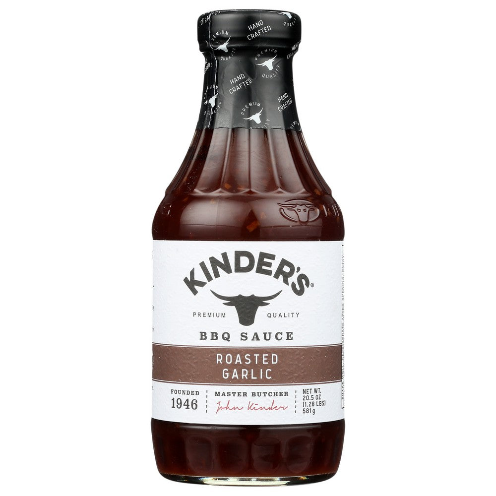 Kinders Sauce Bbq Roasted Garlic - 21 Ounce, Case of 6