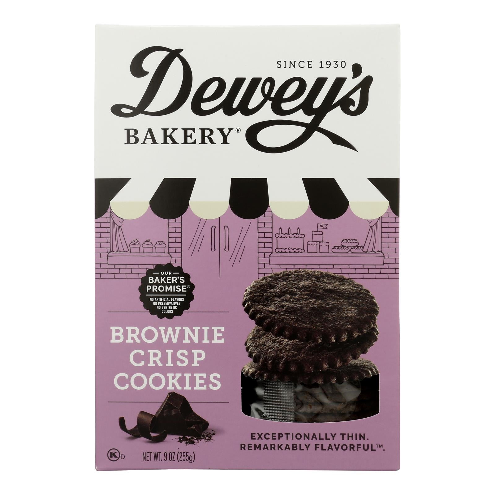 Deweys Bakery - Cookies Brownie Crisp - Case of 6 - 9 Ounce