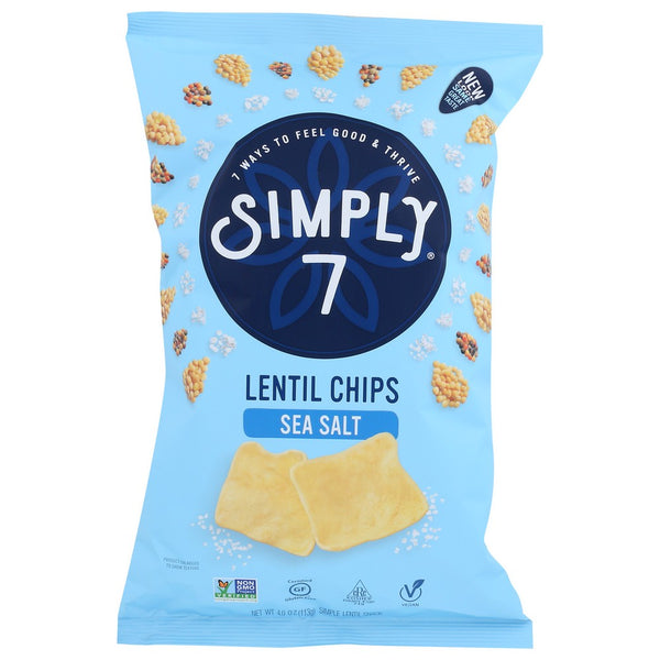 Simply 7 Chip Lentil Sea Salt - 4 Ounce,  Case of 12