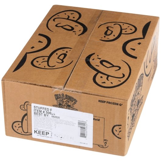 Kim & Scotts Pizza Stuffed Pretzels 6 Ounce Size - 24 Per Case.