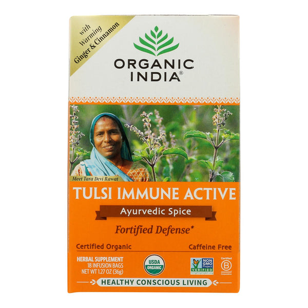 Organic India - Tulsi Organic Immune Active - Case of 6-18 Count