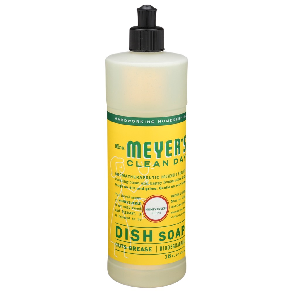 Mrs Meyers Clean Day Soap Dish Liquid Honeysuc - 16 Ounce, Case of 6