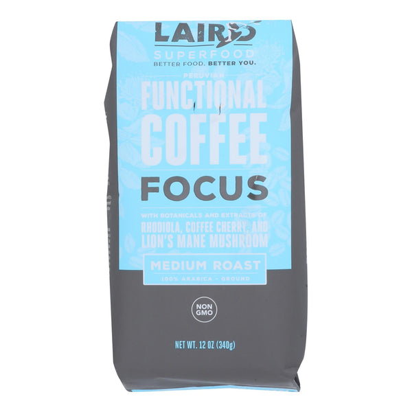Laird Superfood - Coffee Focus Medium Roast - Case of 6-12 Ounce