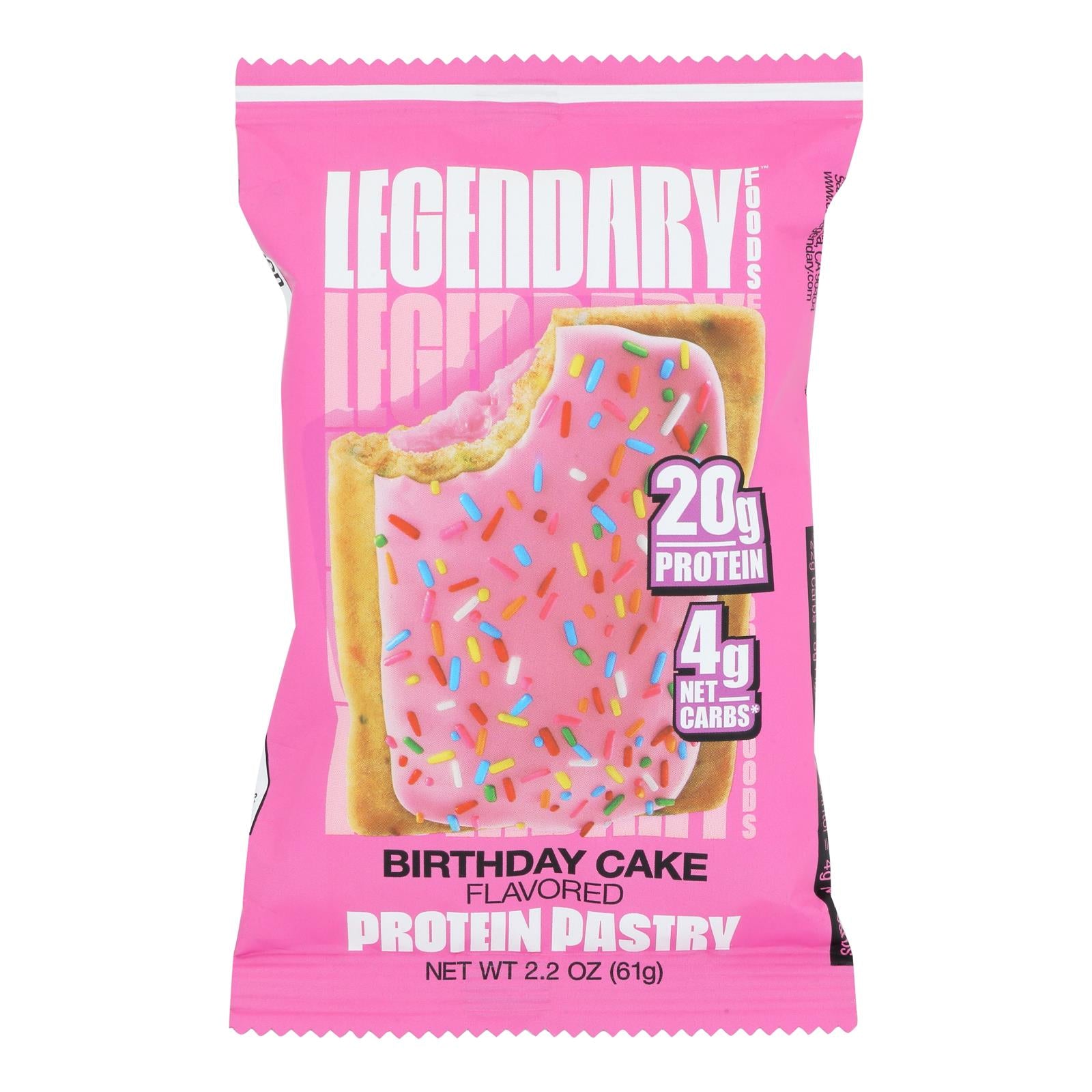 Legendary Foods - Tstr Pastry Birthday Cake - Case of 10-2.2 Ounce