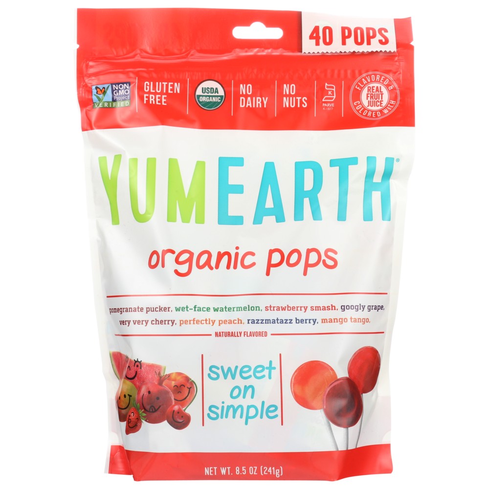 Yumearth Lolli Pop Family Size - 9 Ounce, Case of 12