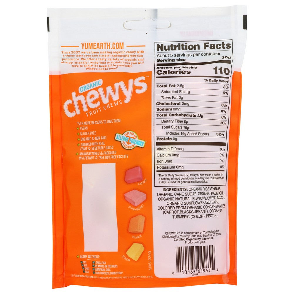 Yumearth Candy Chewys Organic - 5 Ounce, Case of 6
