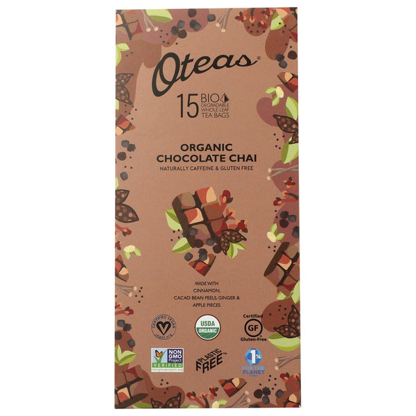 Oteas ,  Organicanic Chocolate Chai 1.19 Ounce,  Case of 6