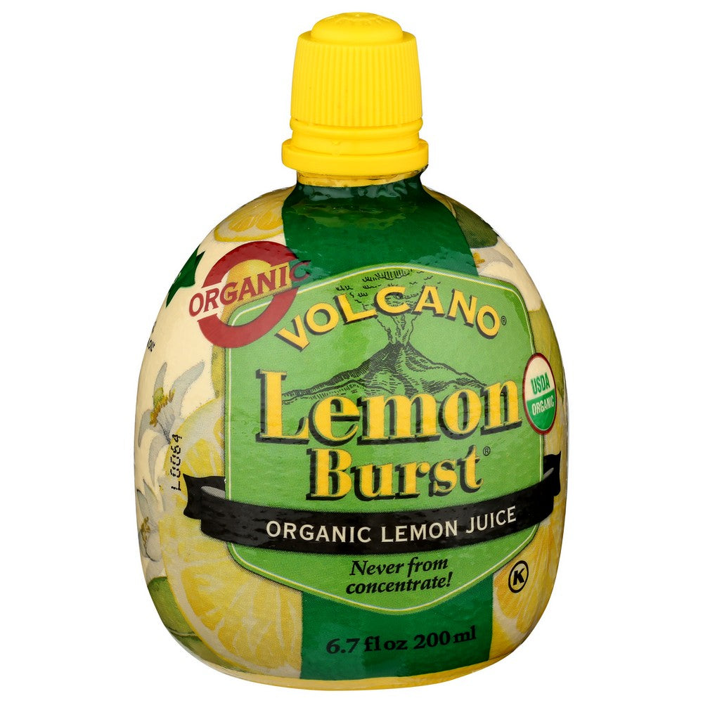 Volcano Juice Lemon Burst Organic - 7 Fluid Ounce, Case of 12