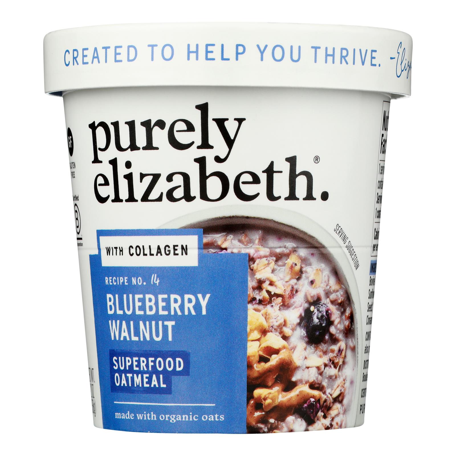 Purely Elizabeth - Oat Cup Protn Blubry Wlnt - Case of 12 - 2 Ounce