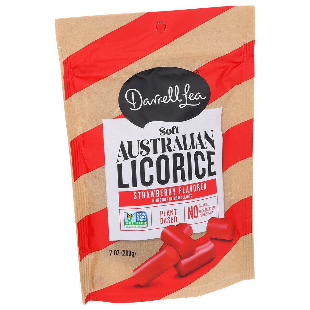 Darrell Lea Licorice Soft Strawberry - 7 Ounce, Case of 8