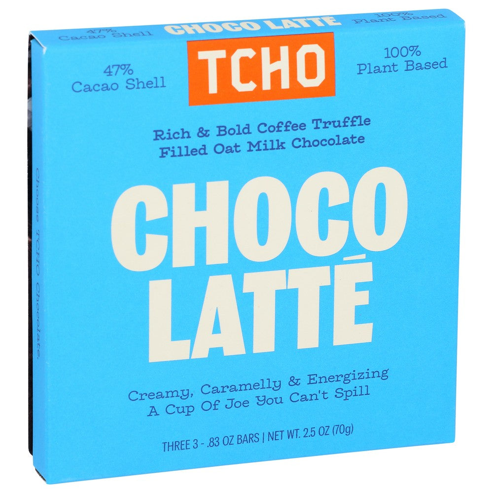 Tcho Bar Chocolate Choco Latte - 3 Ounce, Case of 10