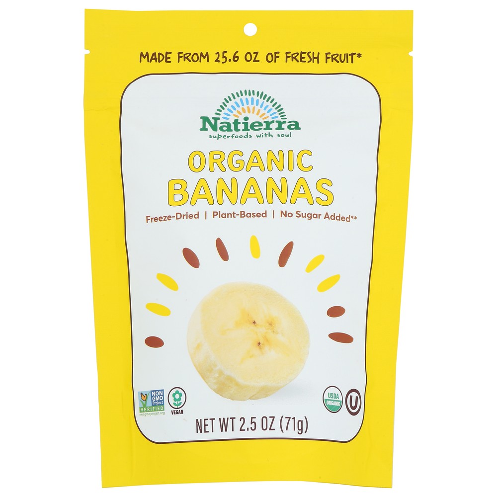 Natierra Banana Frz Drd Raw - 3 Ounce, Case of 12