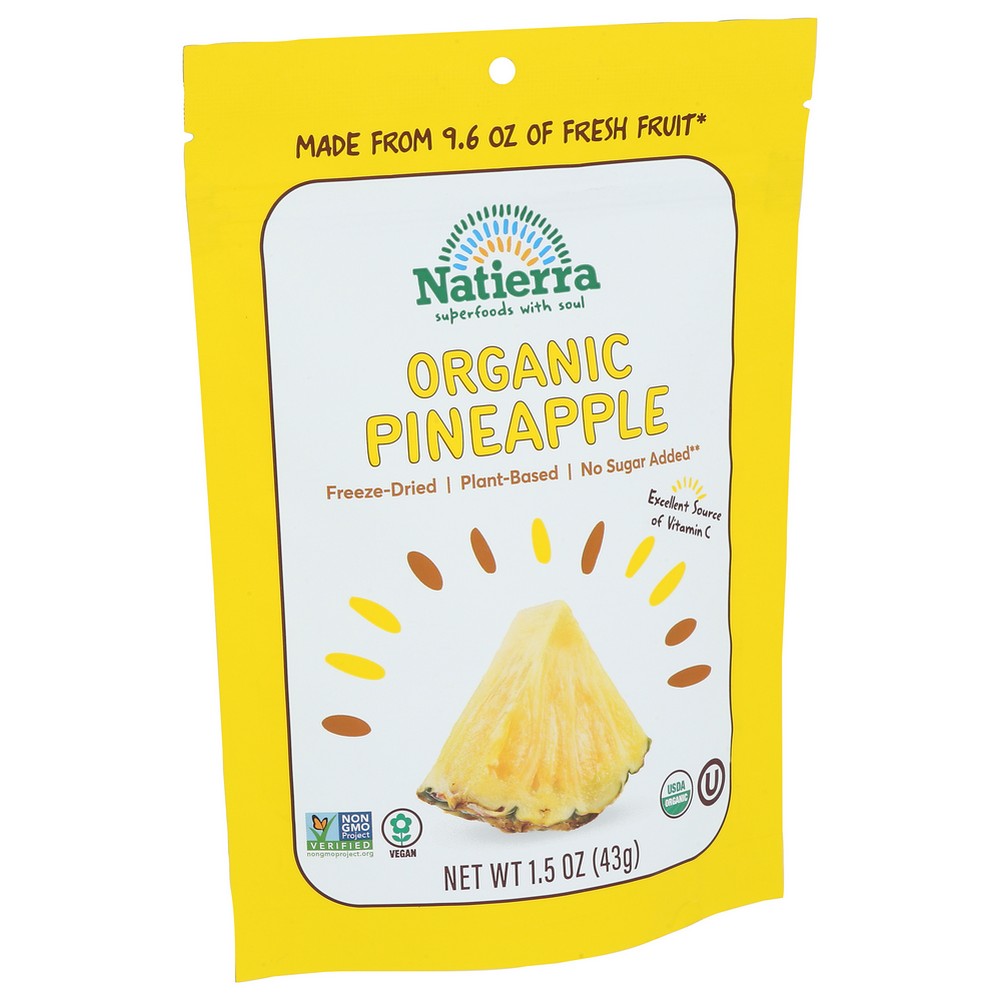 Natierra Pineapple Frz Drd Raw - 2 Ounce, Case of 12