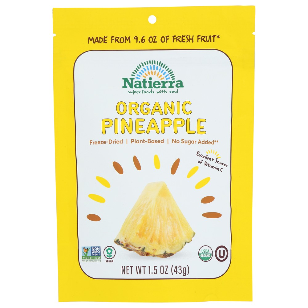 Natierra Pineapple Frz Drd Raw - 2 Ounce, Case of 12