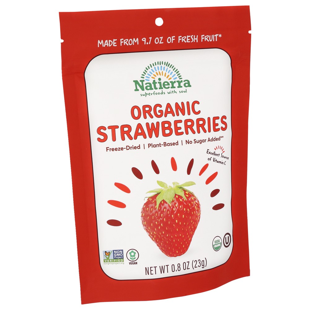 Natierra Strawberries Frz Drd - 1 Ounce, Case of 12