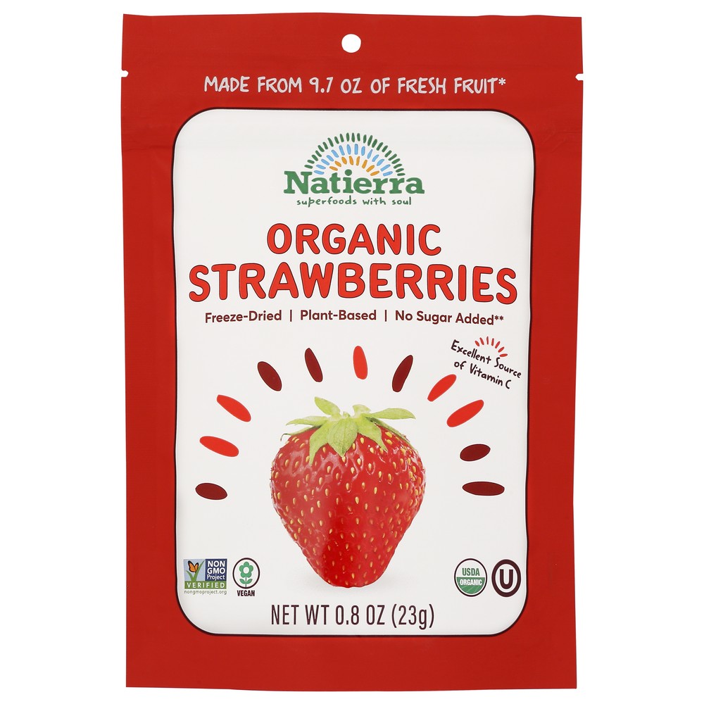 Natierra Strawberries Frz Drd - 1 Ounce, Case of 12