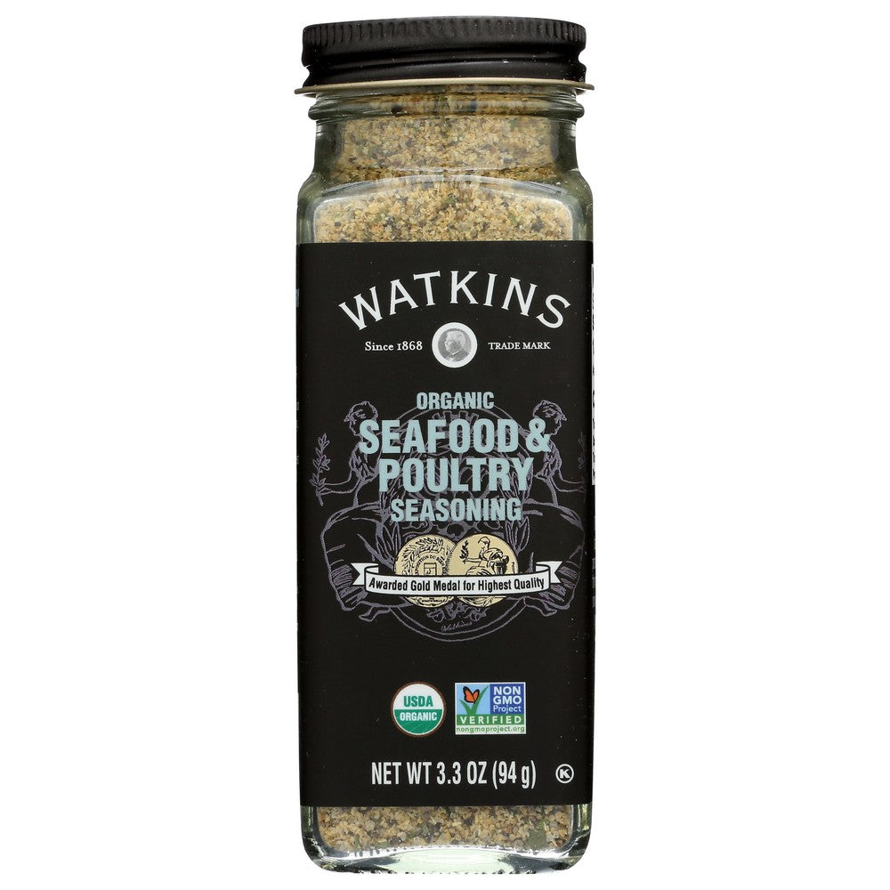 Watkins Seasoning Seafd Pltry Organic - 3 Ounce, Case of 3