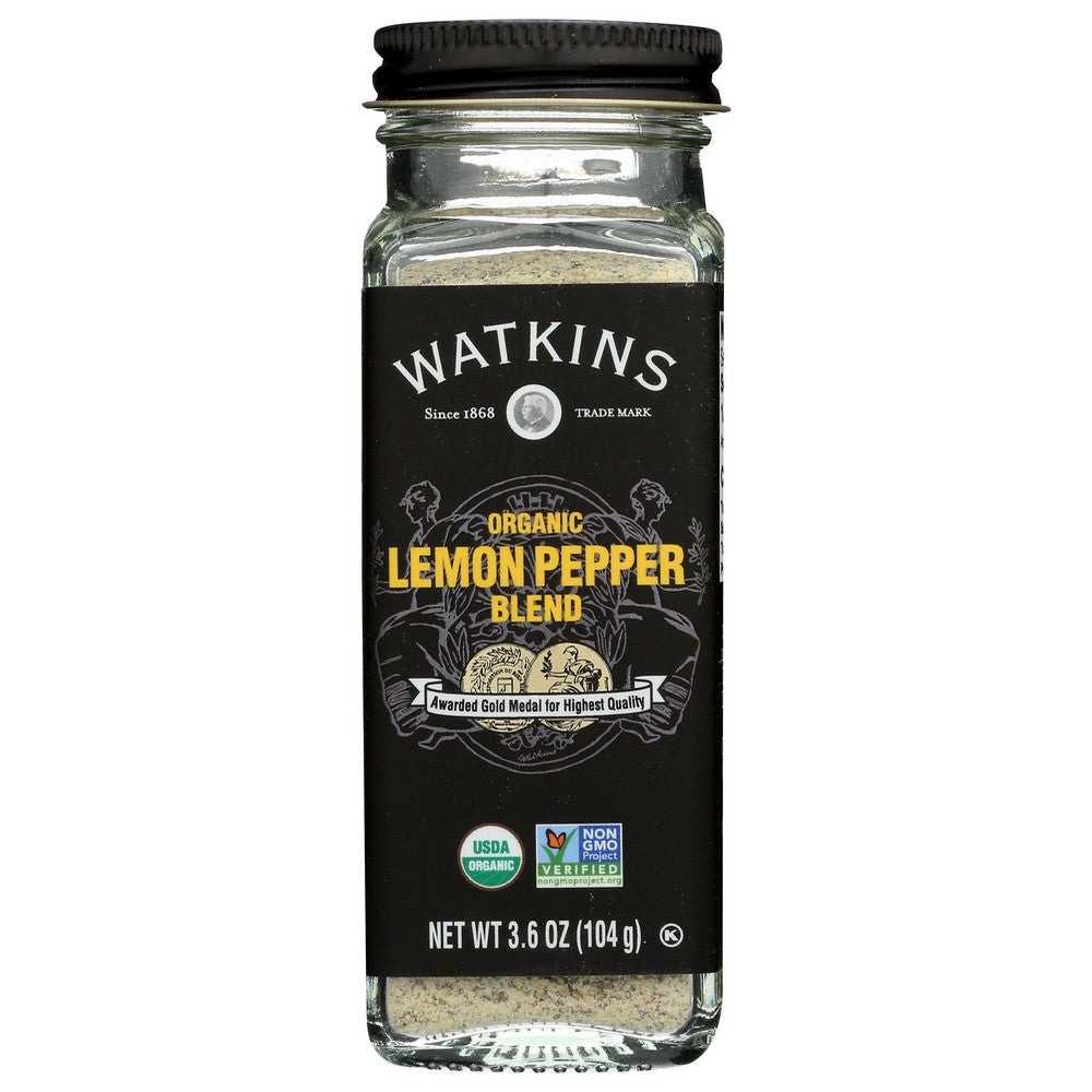Watkins Seasoning Lemon Ppr Blend Organic - 4 Ounce, Case of 3