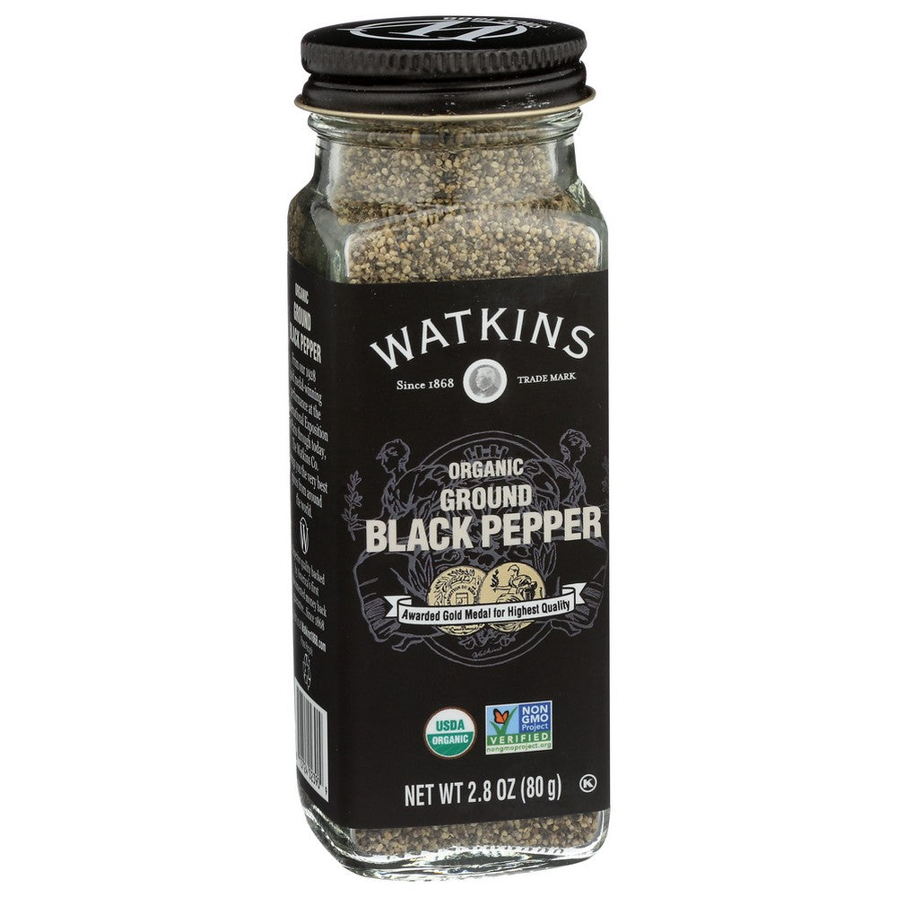 Watkins Seasoning Black Pepr Grnd Organic - 3 Ounce, Case of 3
