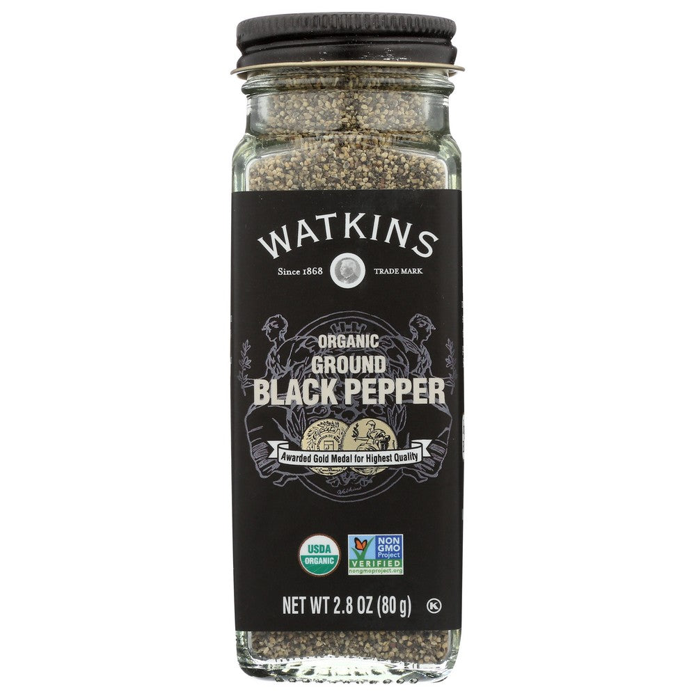 Watkins Seasoning Black Pepr Grnd Organic - 3 Ounce, Case of 3