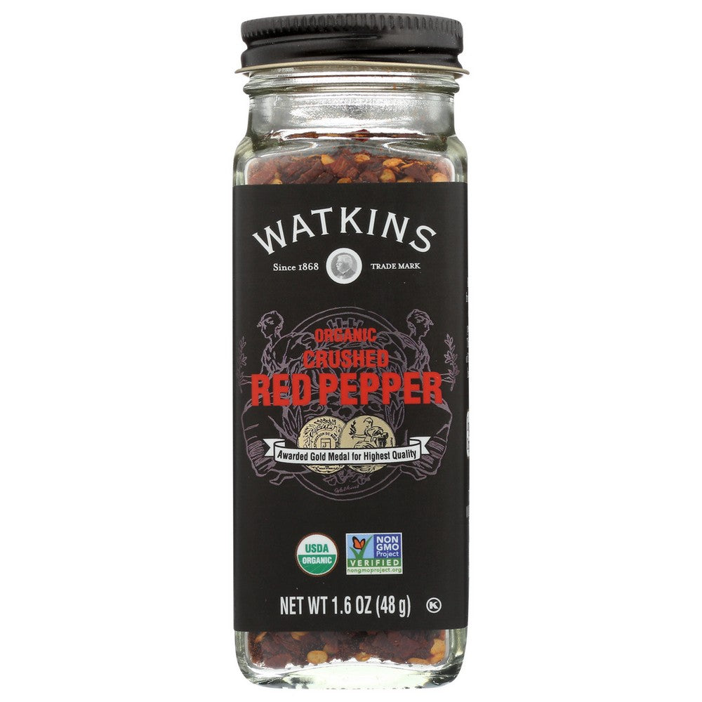 Watkins Seasoning Red Pepper Crsh Organic - 2 Ounce, Case of 6
