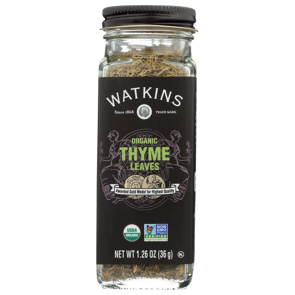 Watkins Seasoning Thyme Leaves Organic - 1 Ounce, Case of 6
