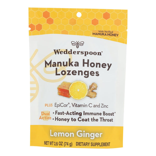 Wedderspoon - LOunce Manuka Honey Lemon Ginger - Case of 6-2.6 Ounce