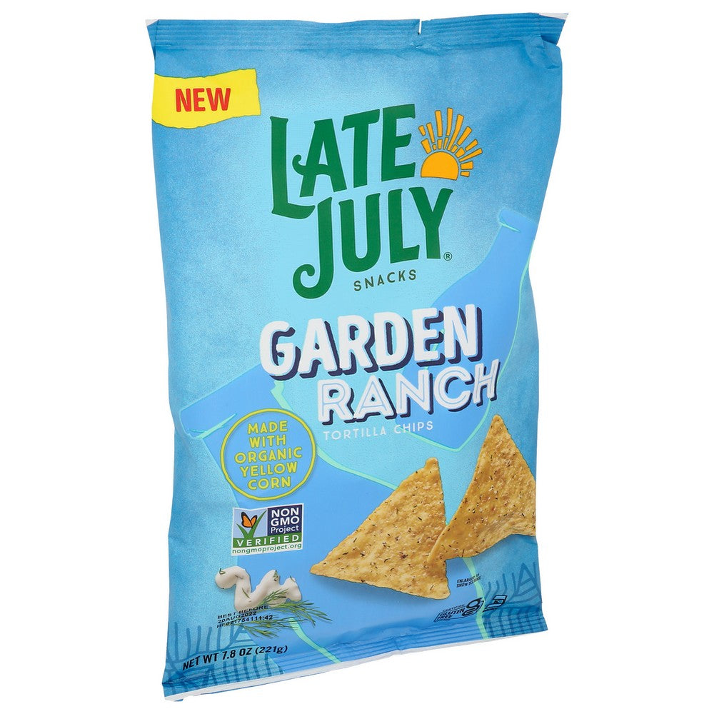 Late July Chip Garden Ranch - 8 Ounce, Case of 12