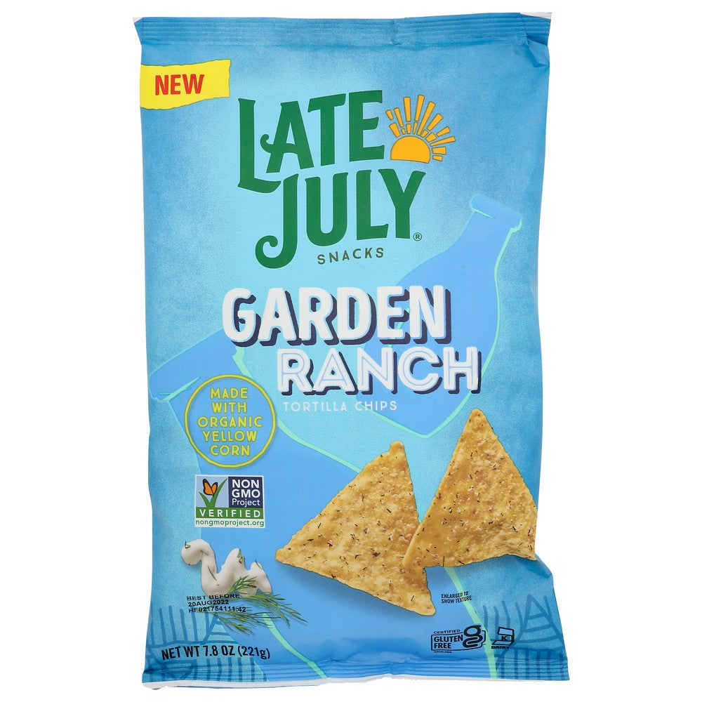 Late July Chip Garden Ranch - 8 Ounce, Case of 12
