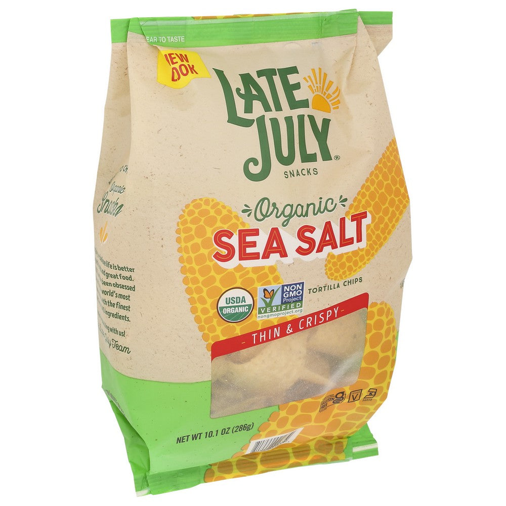 Late July Chip Tort Res Style Sea Salt - 10 Ounce, Case of 9
