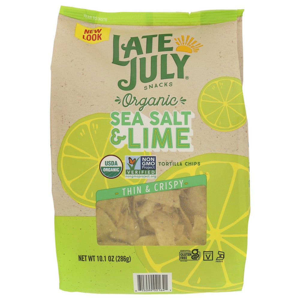 Late July Chip Tort Sslt Lime Rsty - 10 Ounce, Case of 9