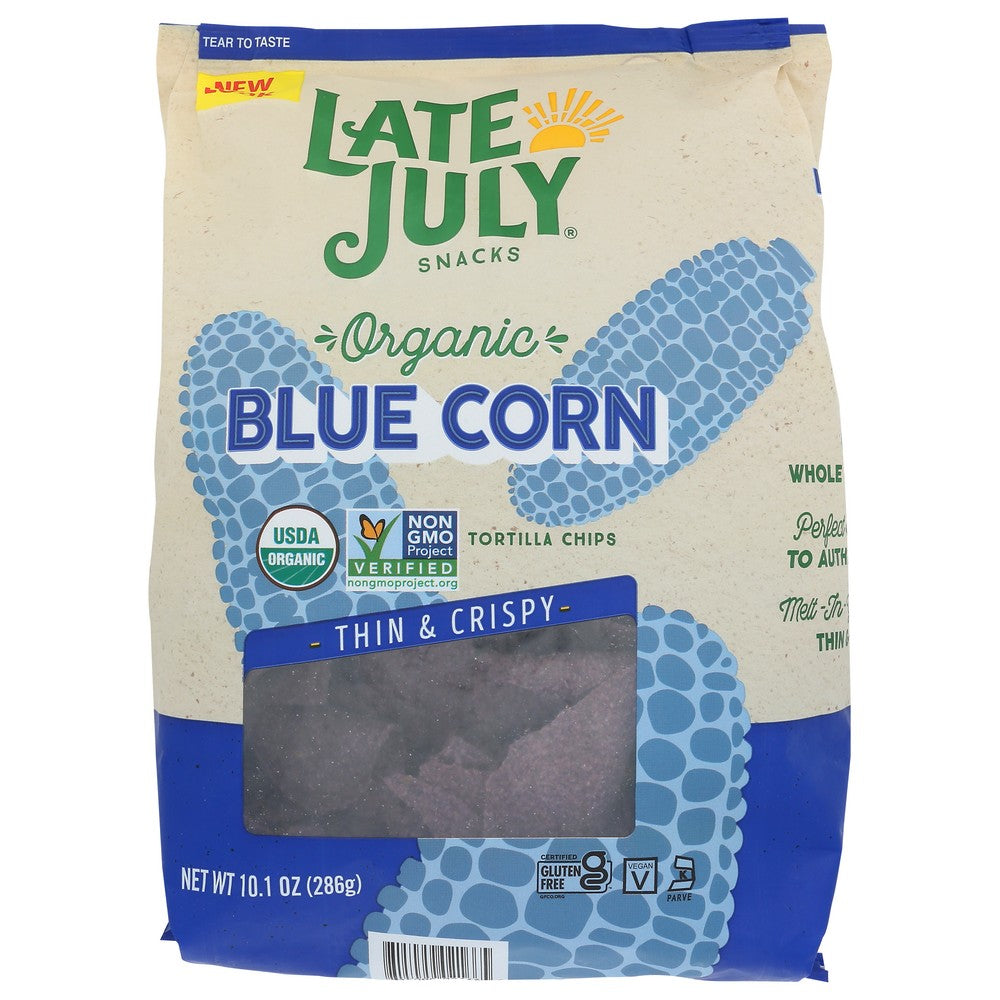 Late July Chip Tort Rest Styl Blue - 10 Ounce, Case of 9