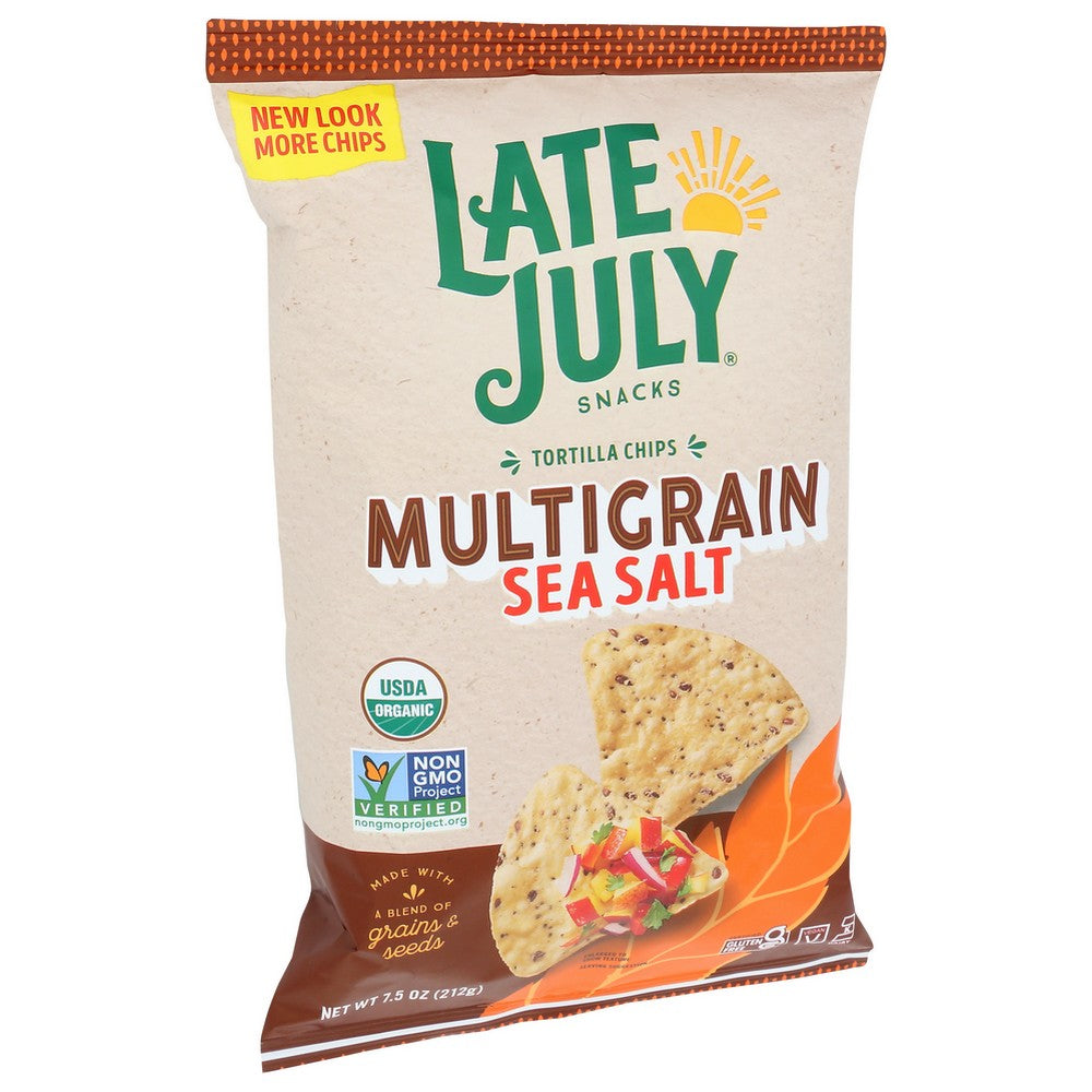 Late July Chip Mltigrn Sslt - 8 Ounce, Case of 12