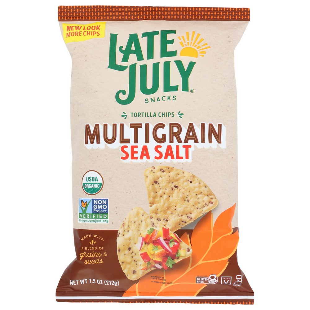 Late July Chip Mltigrn Sslt - 8 Ounce, Case of 12