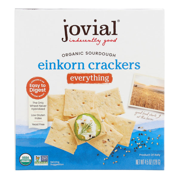 Jovial - Cracker Einkorn Evrythng - Case of 10-4.5 Ounce