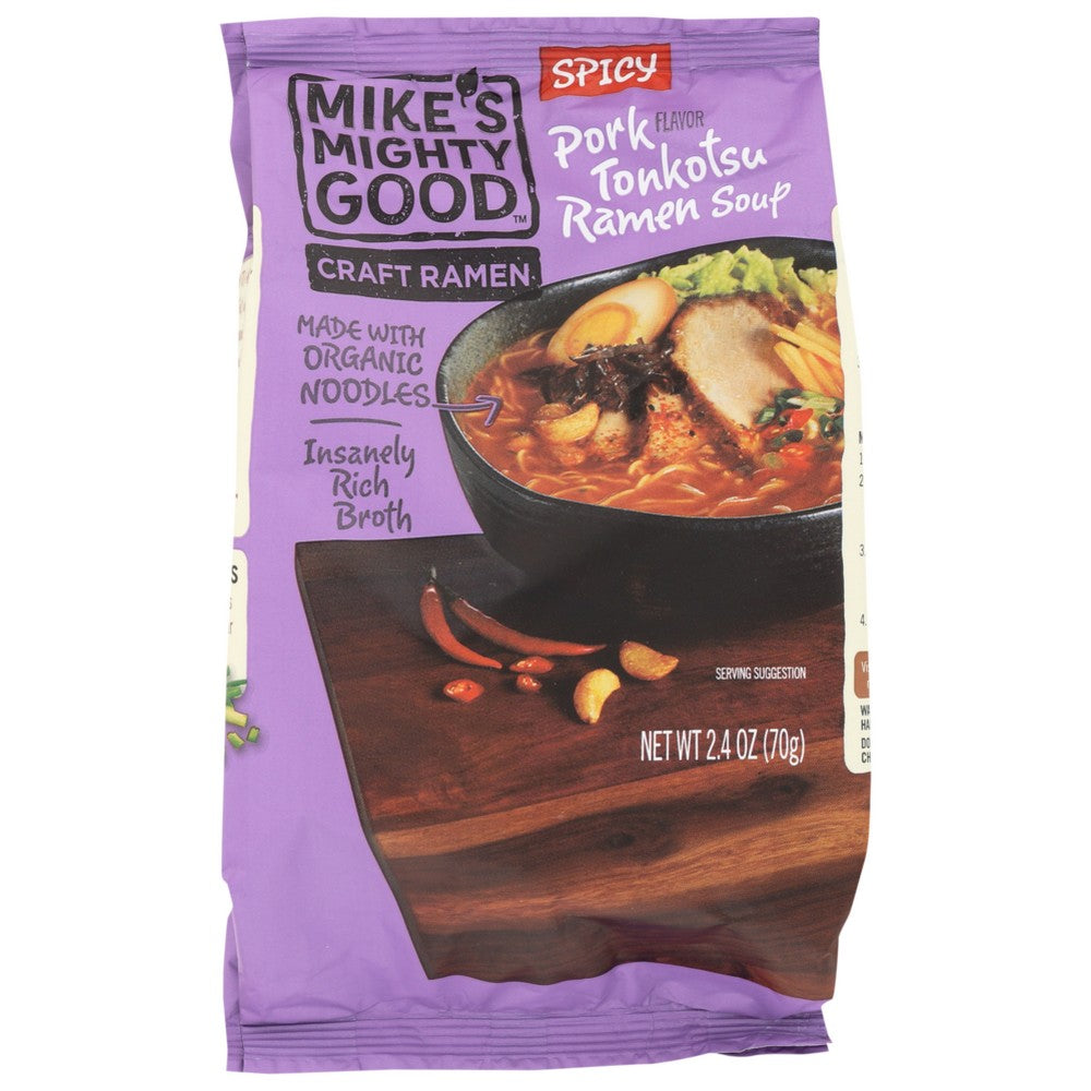 Mikes Mighty Good Soup Ramen Pork Spicy - 2 Ounce, Case of 7