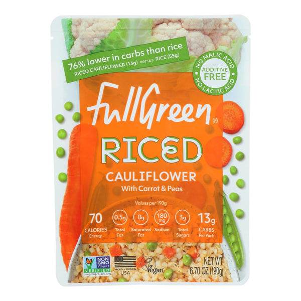 Fullgreen - Rice Clflwr Carrot Peas - Case of 6-6.7 Ounce