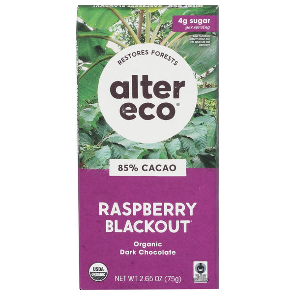 Alter Eco® 11899,  Organicanic Dark Chocolate Bar 2.65 Ounce,  Case of 12