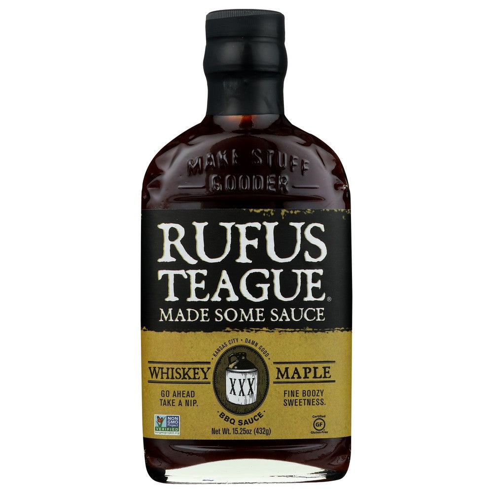 Rufus Teague Sauce Bbq Whiskey Maple - 15 Ounce, Case of 6