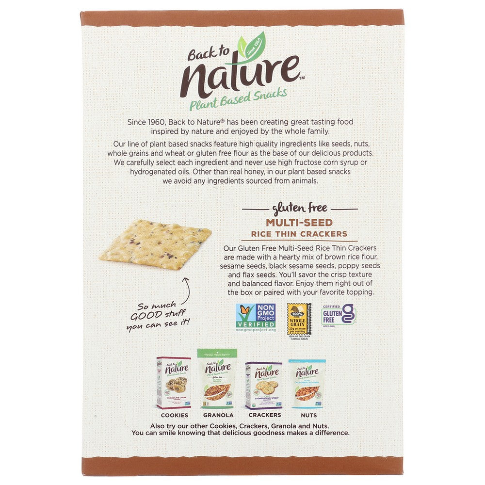 Back To Nature Cracker Rice Thn Mltis - 4 Ounce, Case of 12