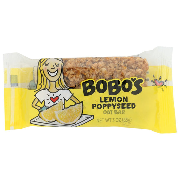 Bobo's® 114-D, Bobo’S Oat Bars, Lemon Poppyseed 3 Oz. Bar,  Case of 12