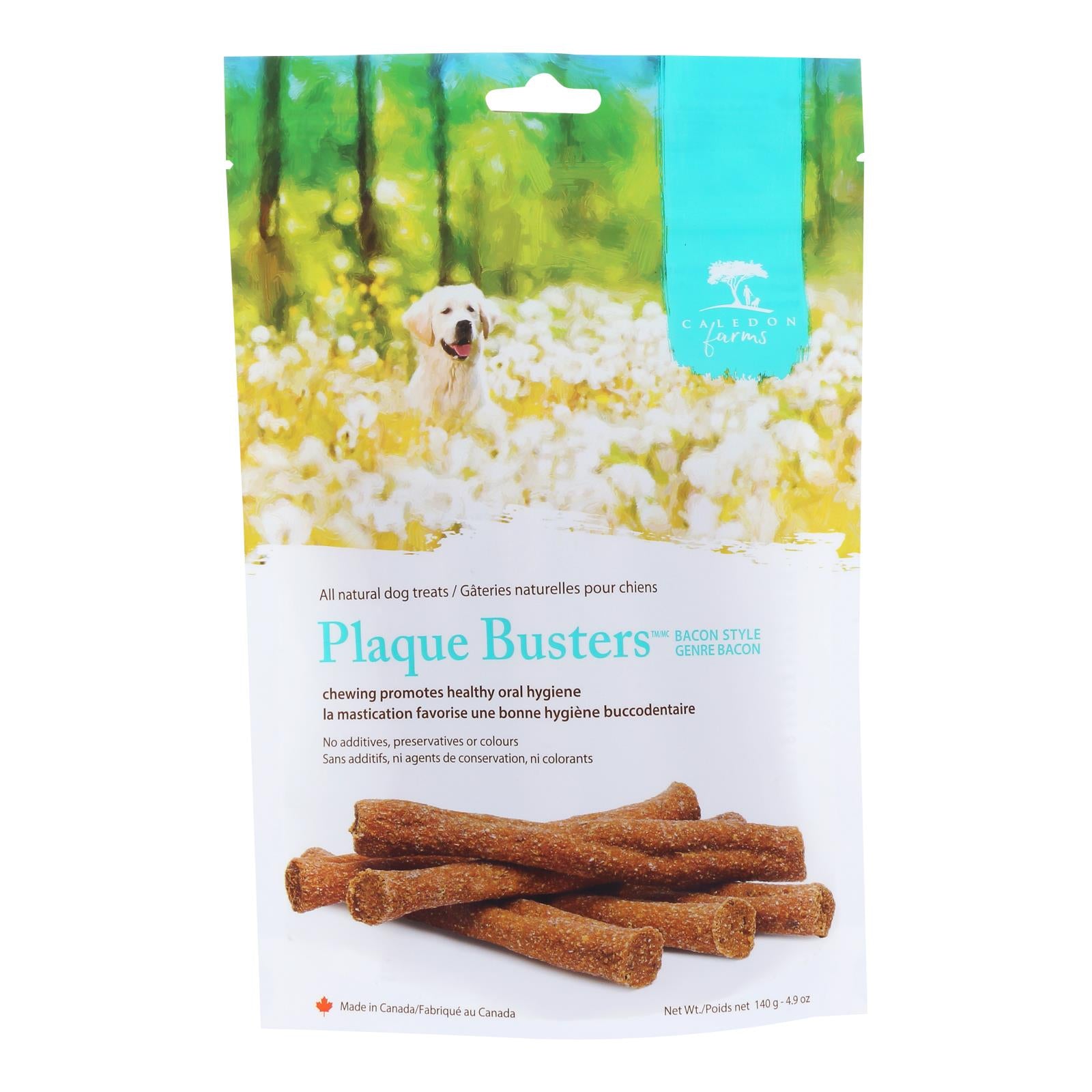 Caledon Farms - Dog Treat Plq Bst Bacon - Case of 4-4.9 Ounce